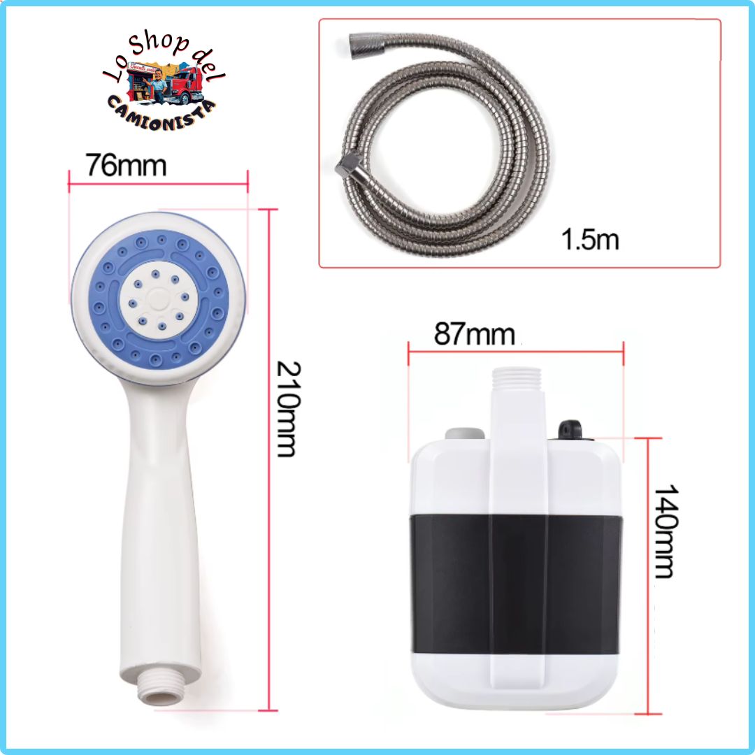 Doccia con pompa portatile